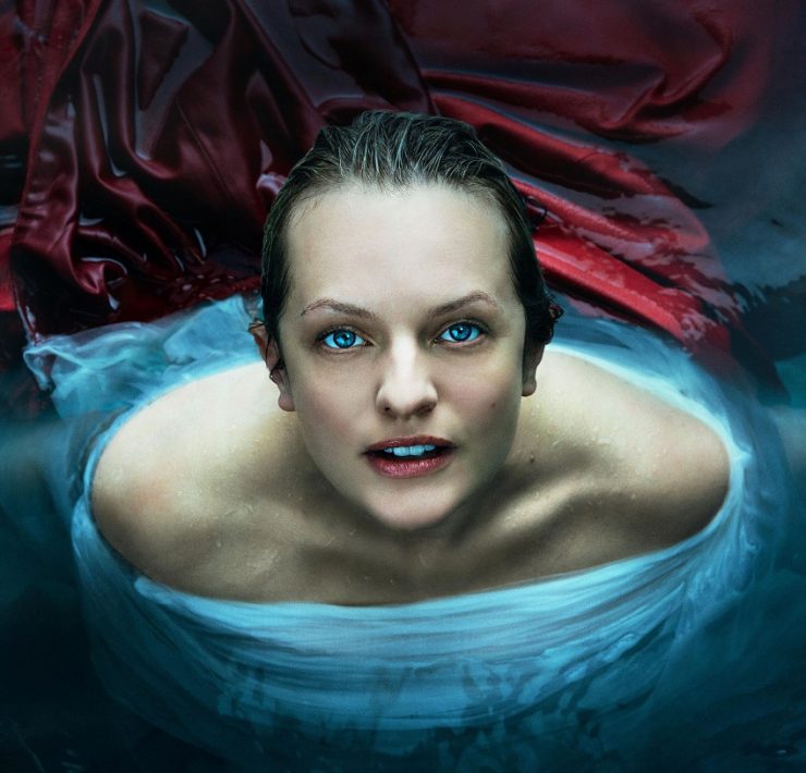 The Handmaid's Tale -- Season 5 -- June faces consequences for killing Commander Waterford while struggling to redefine her identity and purpose. The widowed Serena attempts to raise her profile in Toronto as Gilead’s influence creeps into Canada. Commander Lawrence works with Nick and Aunt Lydia as he tries to reform Gilead and rise in power. June, Luke and Moira fight Gilead from a distance as they continue their mission to save and reunite with Hannah. June (Elisabeth Moss), shown. (Courtesy of