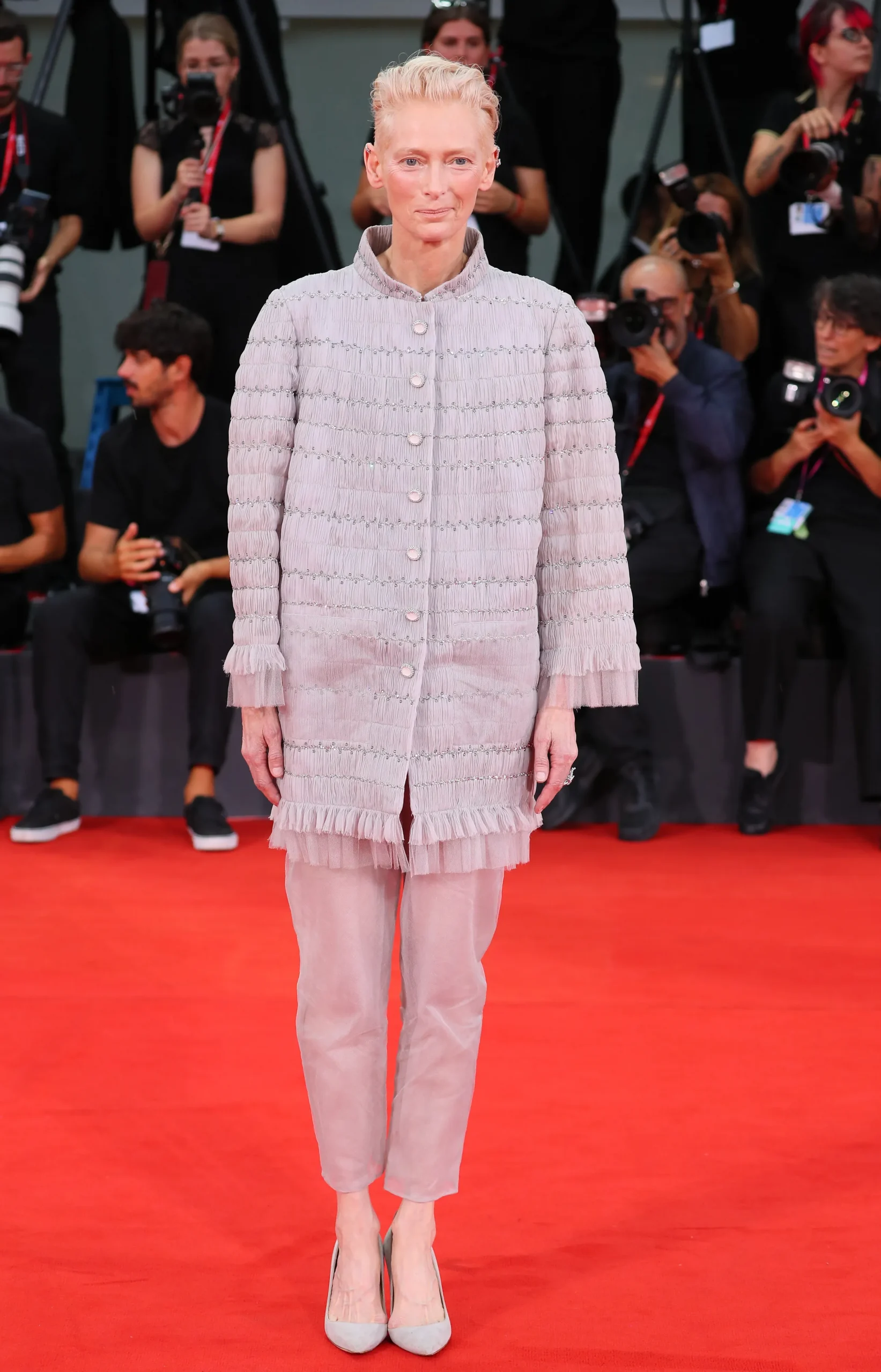 Tilda Swinton in Chanel couture. venecija