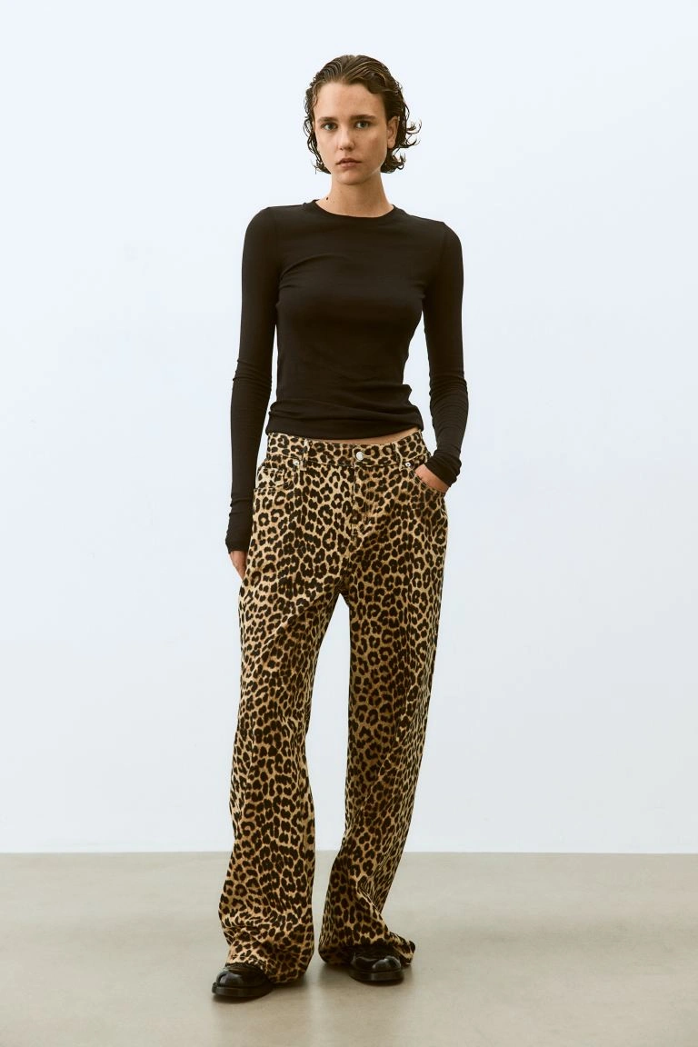 hm leopard print farmerke