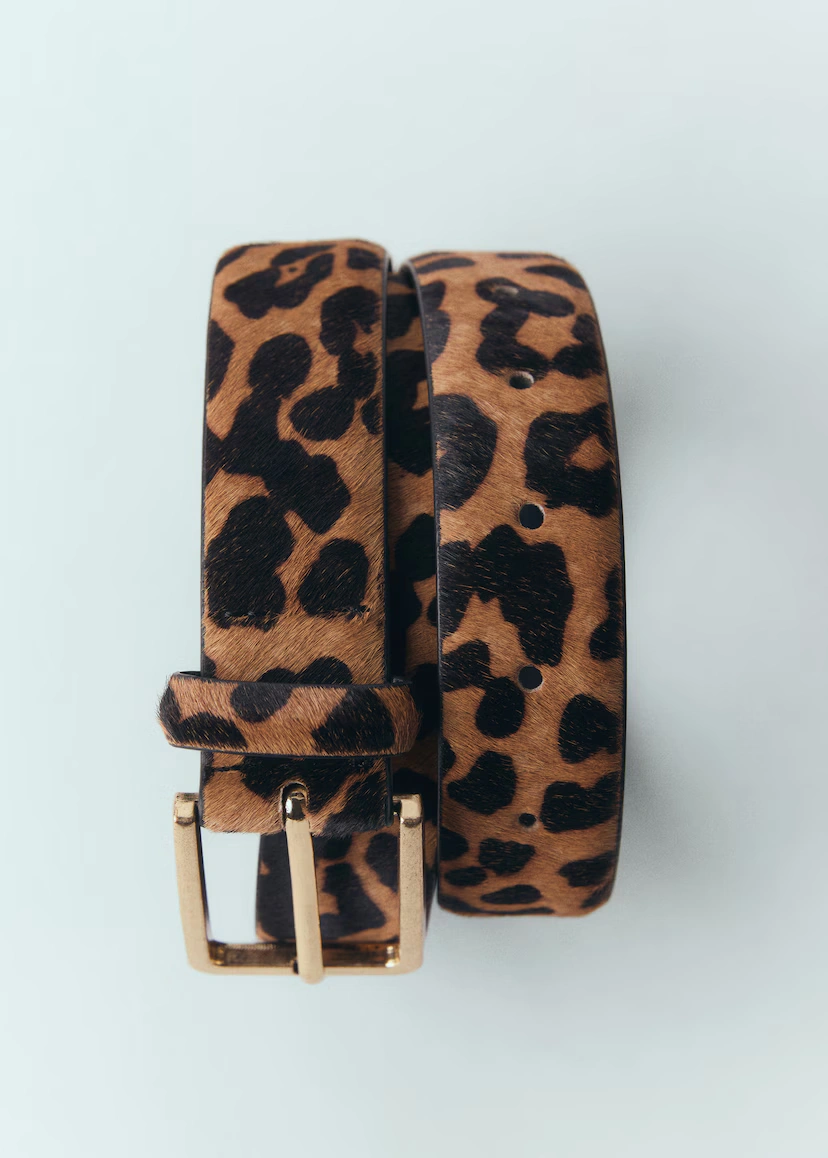 mango leopard print kaiš